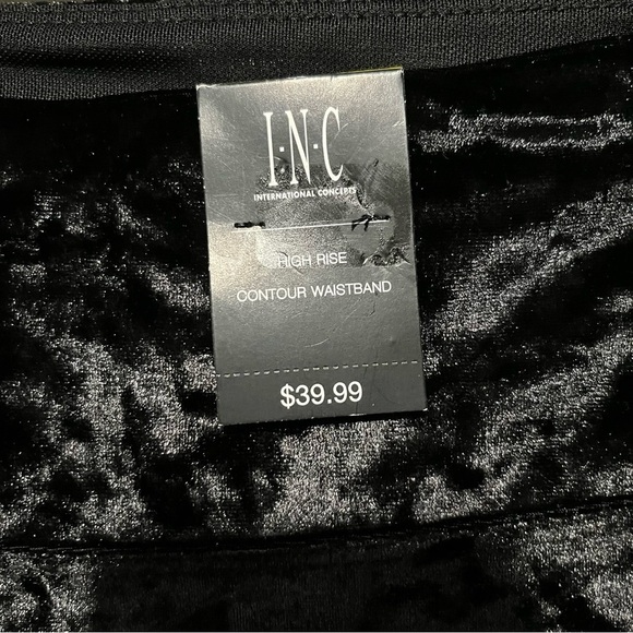 INC- NWT High Rise Black Textured Soft leggings Size M - Picture 4 of 5